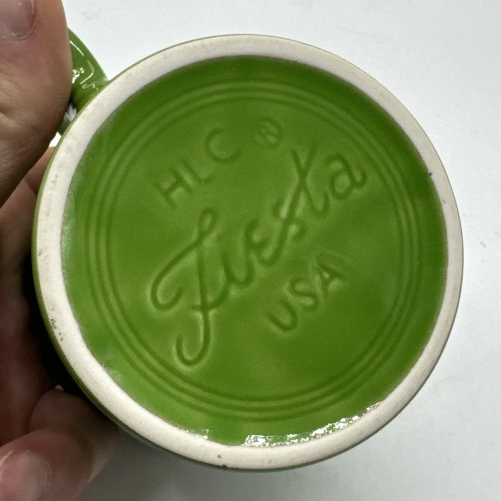 Fiesta Kiwi Ring Handle Mug HTF Fiestaware